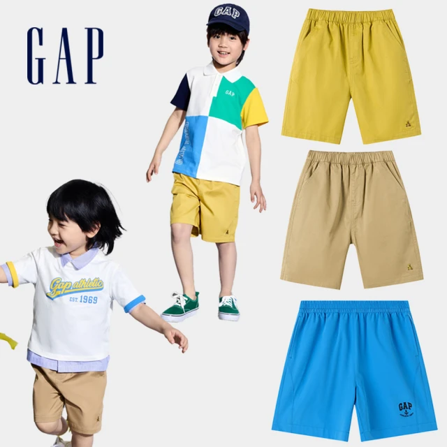 【GAP】兒童裝 Logo刺繡刷毛圓領大學T-紫色(683622) 歷史價格詳細信息