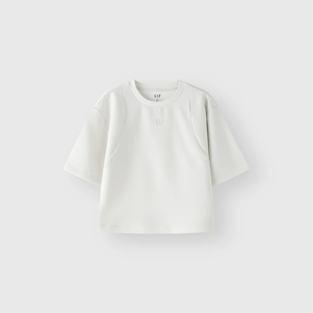 Gap 女裝 Logo圓領短袖T恤 空氣三明治系列-灰白色(712710) 歷史價格詳細信息