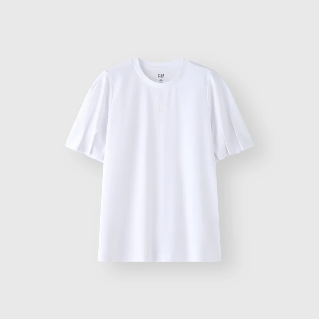 Gap 女裝 Logo圓領短袖T恤 空氣三明治系列-灰白色(712710) 歷史價格詳細信息