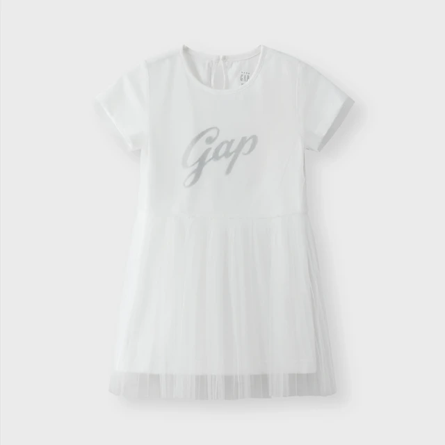 【GAP】女幼童裝 Logo短裙 碳素軟磨法式圈織系列-淺灰色(601771) 歷史價格詳細信息