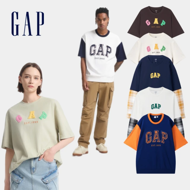 Gap 男童 Logo純棉圓領短袖T恤 979502-黑色 歷史價格詳細信息