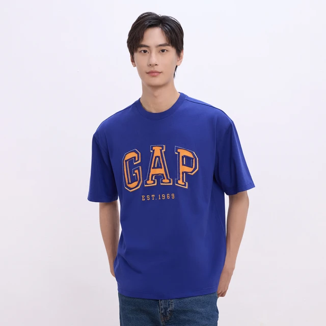 Gap 男裝 Logo刺繡圓領休閒短袖T恤-深灰色(810622) 歷史價格詳細信息