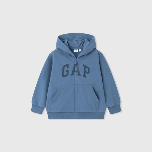 Gap 兒童裝 碳素軟磨系列 Logo刷毛連帽休閒外套 男女同款 446172-多色可選 歷史價格詳細信息