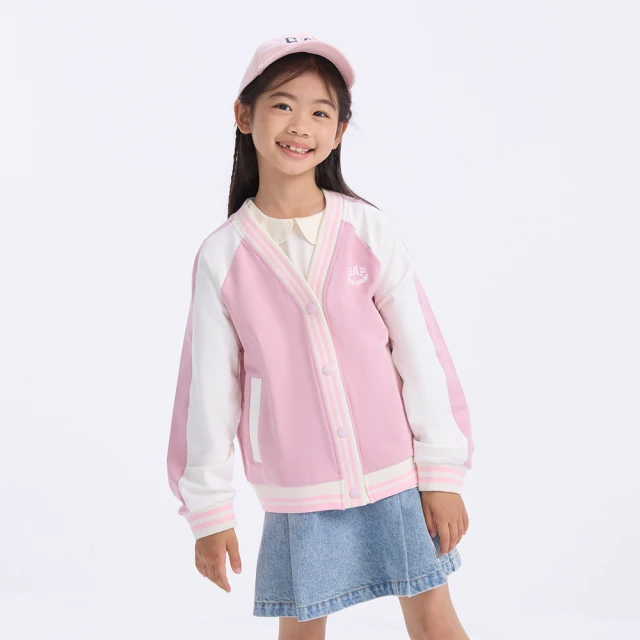 Gap 女幼童 Logo刺繡寬鬆式連帽休閒上衣 627834-淺灰色 歷史價格詳細信息