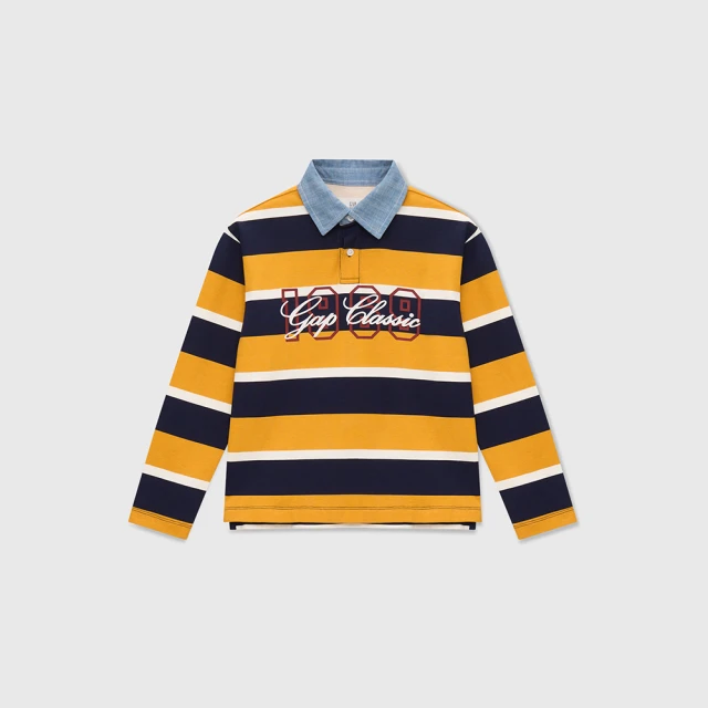 Gap 男童 Logo純棉印花插肩袖短袖T恤-海軍藍拼接(670426) 歷史價格詳細信息