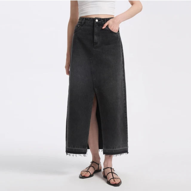 Gap 女裝 純棉牛仔修身做舊開衩牛仔長裙 810650-中度水洗 歷史價格詳細信息