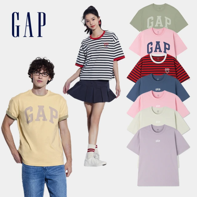 Gap 男女同款 Logo純棉圓領大學T-棕色(794392) 歷史價格詳細信息