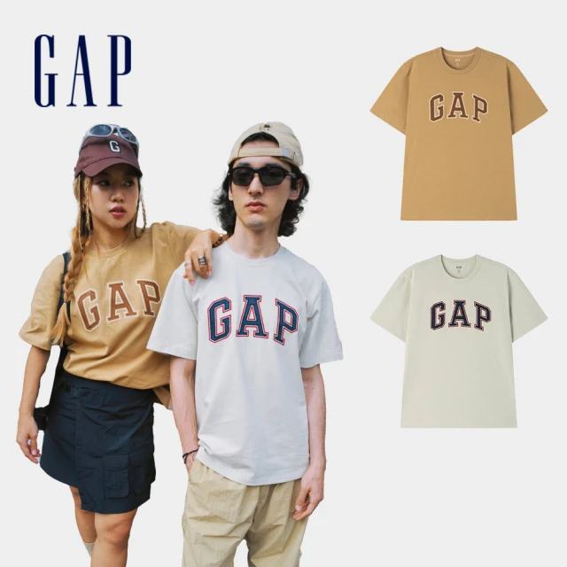 Gap 男女同款 Logo純棉圓領大學T-棕色(794392) 歷史價格詳細信息