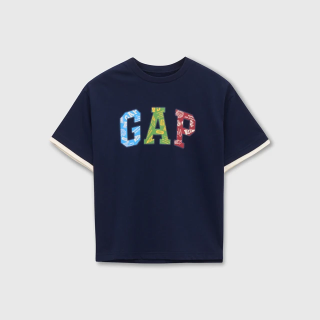 【GAP】男童裝 Logo純棉印花圓領短袖T恤-白色(890535) 歷史價格詳細信息