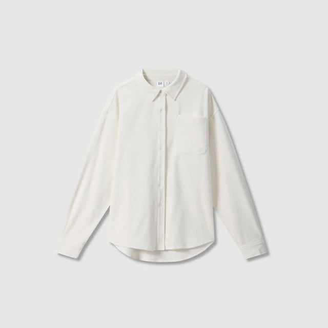 Gap 女裝 Logo翻領長袖針織衫-米色(714948) 歷史價格詳細信息