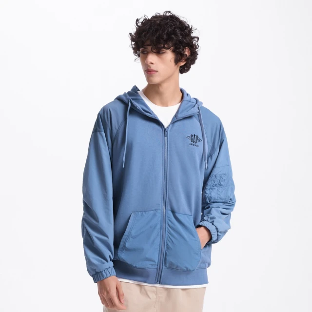 【GAP】男裝 Logo純棉刺繡圓領長袖上衣-軍綠色(637880) 歷史價格詳細信息