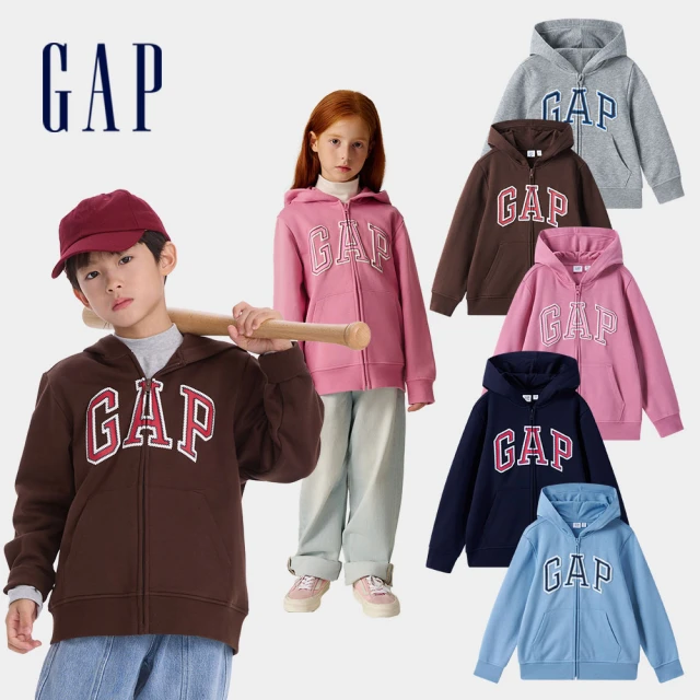 【GAP】兒童裝 Logo刷毛束口鬆緊運動褲 碳素軟磨系列-灰色(641850) 歷史價格詳細信息