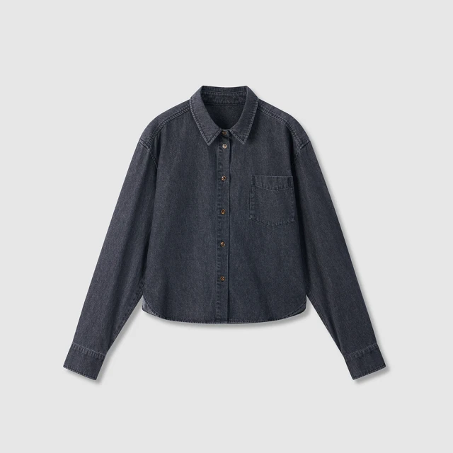 Gap 女童 純棉翻領牛仔長袖洋裝-深藍色(810801) 歷史價格詳細信息