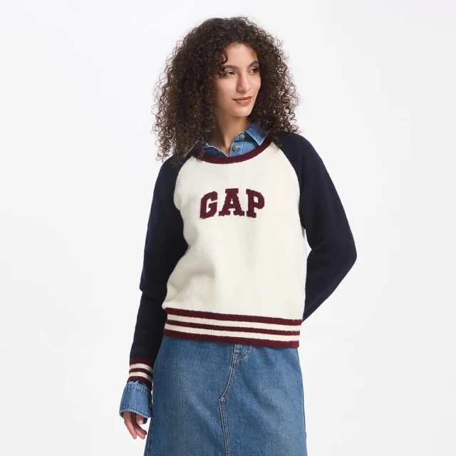Gap 女裝 Logo長袖針織衫-棕色(795212) 歷史價格詳細信息