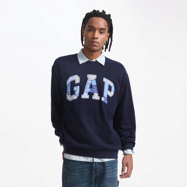 Gap 男女同款 Logo圓領大學T-黑色(427434) 歷史價格詳細信息