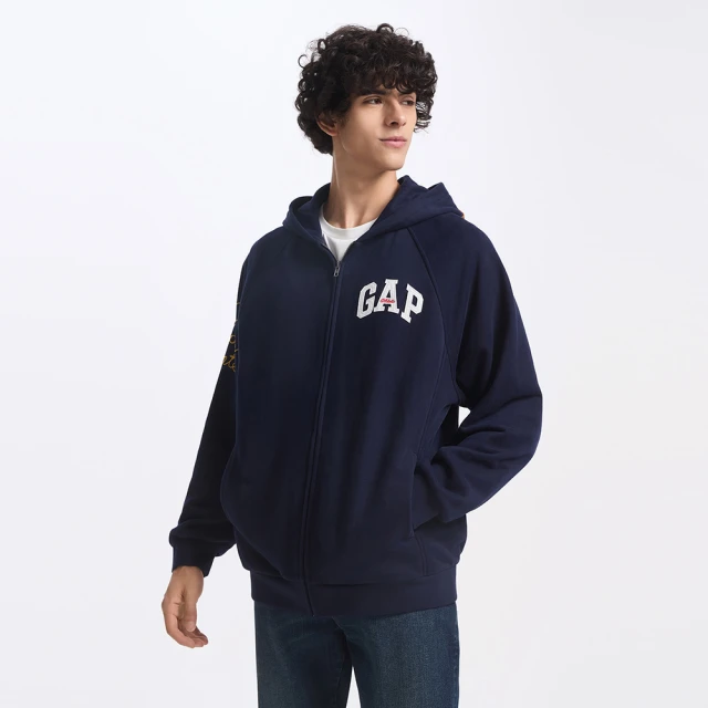 Gap 男裝 Logo連帽外套 碳素軟磨系列-深綠色(816853) 歷史價格詳細信息