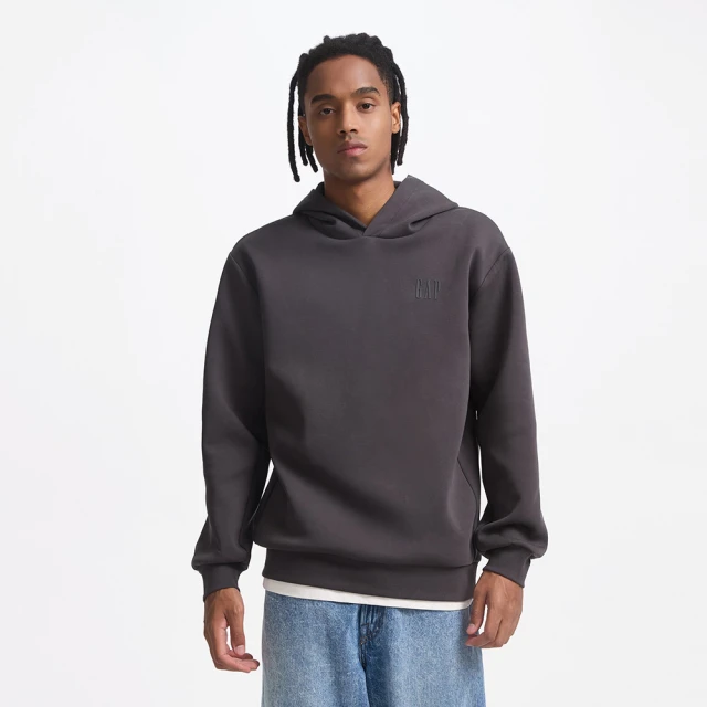 Gap 男裝 Logo帽T 碳素軟磨系列-酒紅色(807077) 歷史價格詳細信息