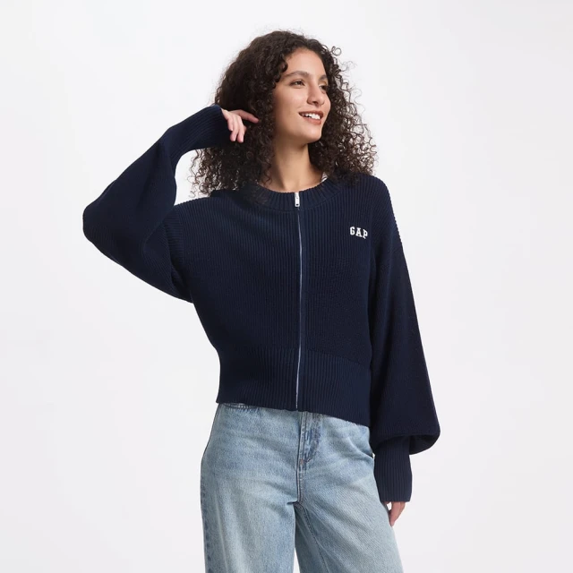 Gap 女裝 Logo長袖針織衫-棕色(795212) 歷史價格詳細信息