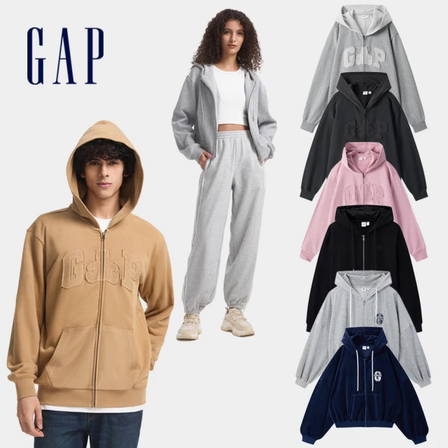 Gap 男童裝 Logo小熊刺繡仿羊羔絨立領長袖外套-灰白拼接(786490) 歷史價格詳細信息