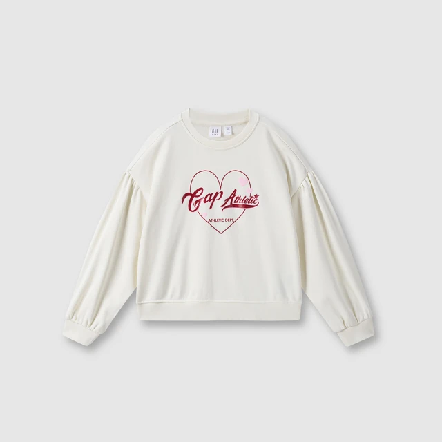 Gap 女幼童裝 Logo圓領大學T 碳素軟磨系列-淺灰色(799245) 歷史價格詳細信息