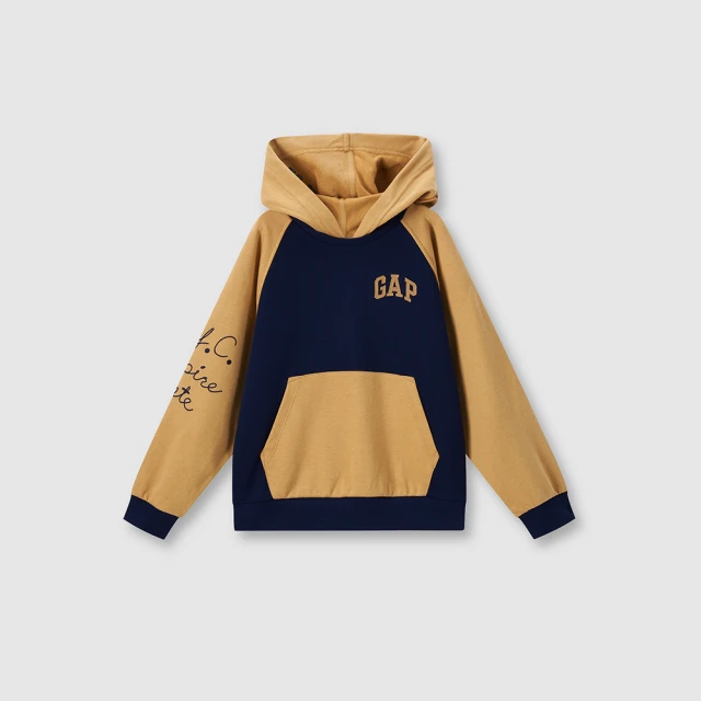 Gap 男童 碳素軟磨系列法式圈織 Logo漸層連帽外套 682890-綠色 歷史價格詳細信息