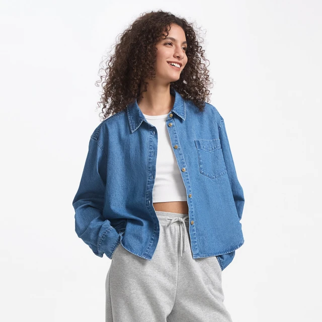 Gap 女童 純棉翻領牛仔長袖洋裝-深藍色(810801) 歷史價格詳細信息