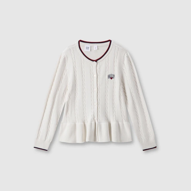 Gap 女幼童 Logo純棉圓領長袖T恤 731856-象牙白 歷史價格詳細信息