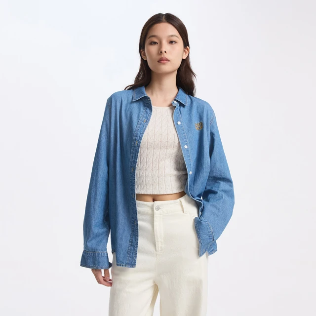 Gap 女童 純棉翻領牛仔長袖洋裝-深藍色(810801) 歷史價格詳細信息