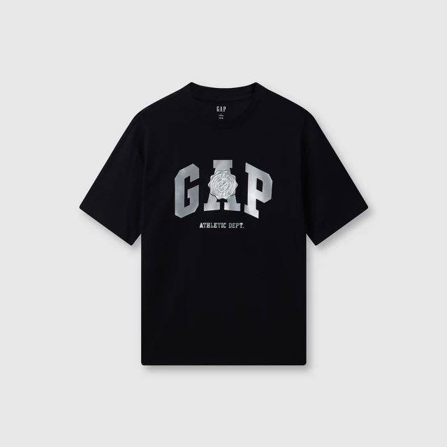 Gap 男女同款 Logo印花圓領大學T 碳素軟磨系列-米色(760421) 歷史價格詳細信息