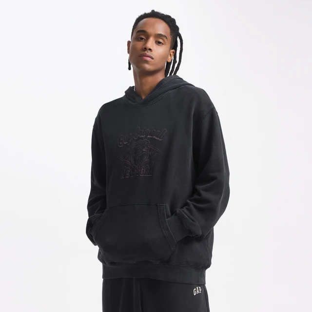【GAP】男裝 Logo純棉刺繡圓領長袖上衣-軍綠色(637880) 歷史價格詳細信息