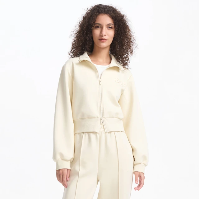 Gap 女裝 空氣三明治系列 Logo圓領運動休閒上衣 591085-米灰色 歷史價格詳細信息