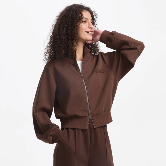 Gap 女裝 空氣三明治系列 Logo圓領運動休閒上衣 591085-米灰色 歷史價格詳細信息