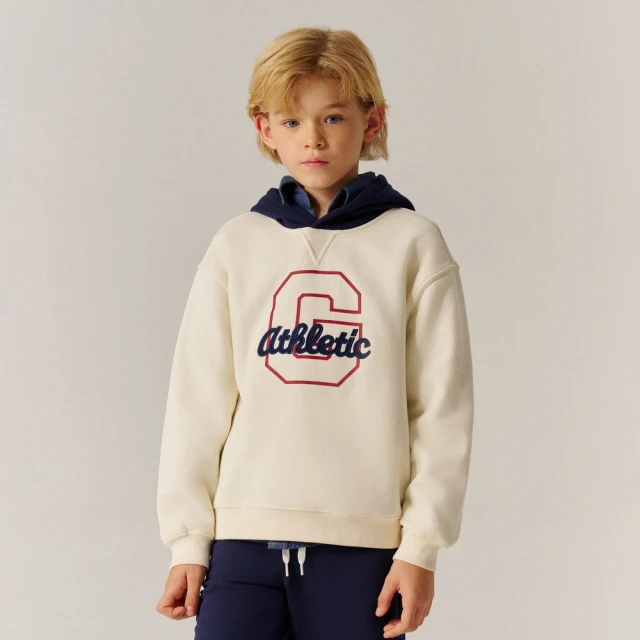 【GAP】男童裝 Logo刺繡印花帽T 碳素軟磨法式圈織系列-藍黃拼接(641729) 歷史價格詳細信息