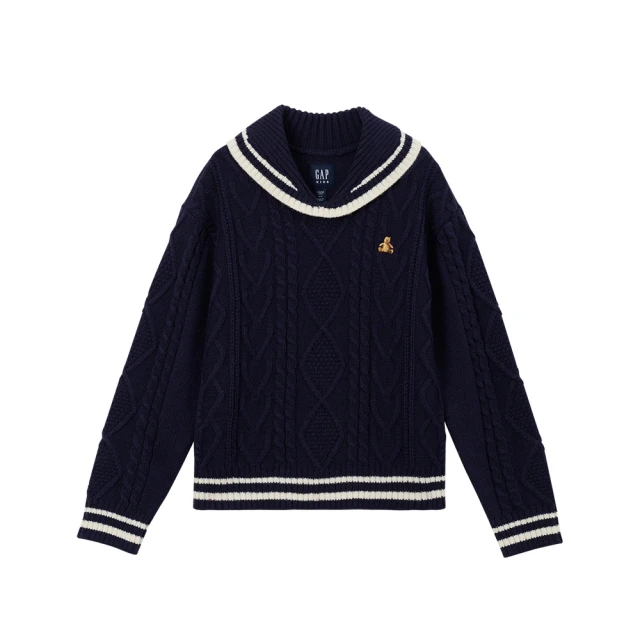 【GAP】女童裝 Logo刺繡假兩件圓領長袖上衣 碳素軟磨法式圈織系列-紫色(641670) 歷史價格詳細信息