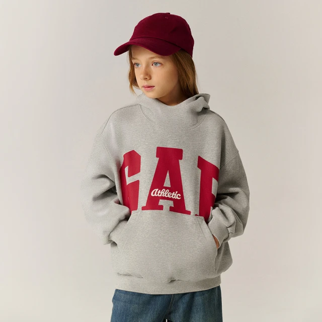 【GAP】兒童裝 Logo刺繡刷毛圓領大學T-紫色(683622) 歷史價格詳細信息