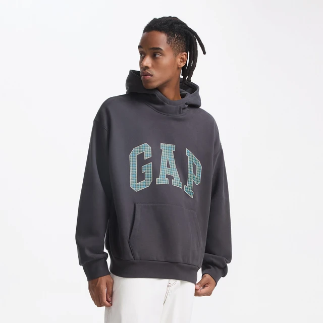 Gap 男裝 Logo刷毛連帽外套 碳素軟磨系列-海軍藍(888730) 歷史價格詳細信息