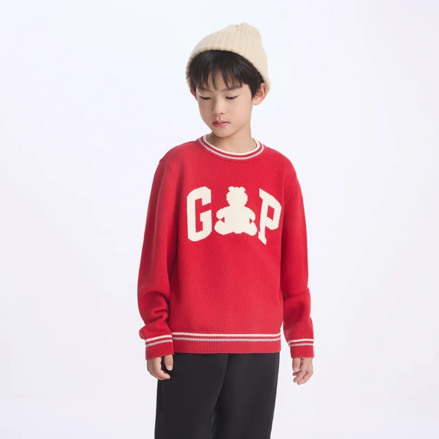 【GAP】兒童裝 Logo刺繡刷毛圓領大學T-紫色(683622) 歷史價格詳細信息