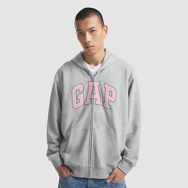 【GAP】男裝 Logo刺繡布章立領棒球外套-黑色(640138) 歷史價格詳細信息
