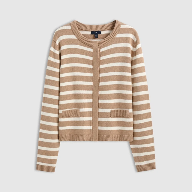 GAP 棕色長袖單排釦雙口袋輕薄開襟背心,100%美麗諾羊毛,尺寸L,肩寬44cm,胸寬51cm,少穿降價出清 歷史價格詳細信息