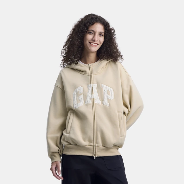 【GAP】女裝 Logo刺繡連帽外套-粉色(600757) 歷史價格詳細信息