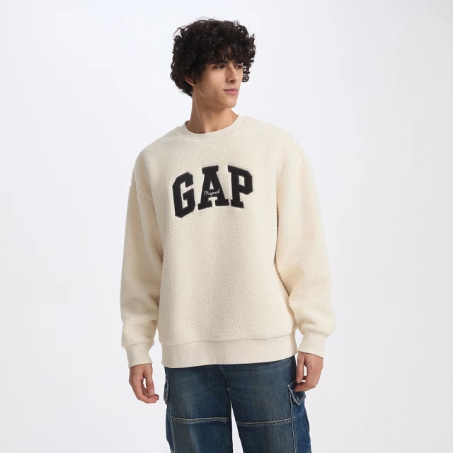 Gap 男女同款 Logo刷毛長袖帽T 碳素軟磨系列-藍色(791339) 歷史價格詳細信息