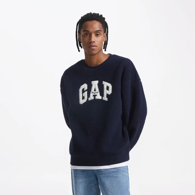 Gap 男女同款 Logo圓領大學T-黑色(427434) 歷史價格詳細信息