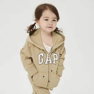 Gap 幼童裝 碳素軟磨法式圈織系列 Logo寬鬆短袖連帽休閒運動外套 男女同款 402614-紫紅色 歷史價格詳細信息