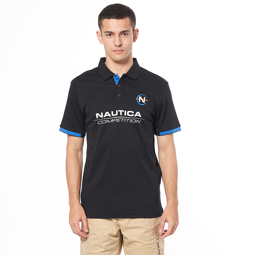 【NAUTICA】COMPETITION男裝立體品牌LOGO短袖T恤(深藍) 歷史價格詳細信息