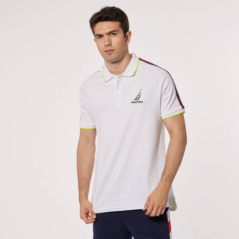 【NAUTICA】COMPETITION男裝撞色LOGO短袖T恤(深藍) 歷史價格詳細信息