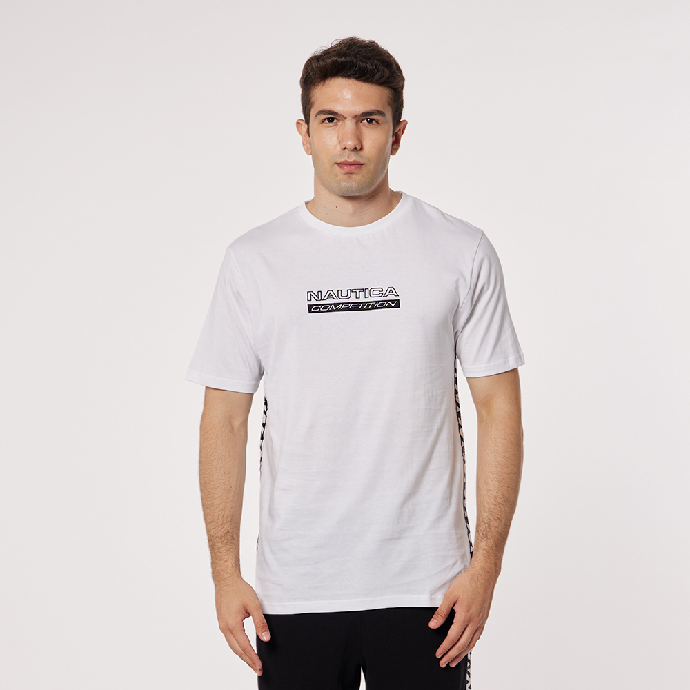 【NAUTICA】COMPETITION男裝立體品牌LOGO短袖T恤(深藍) 歷史價格詳細信息