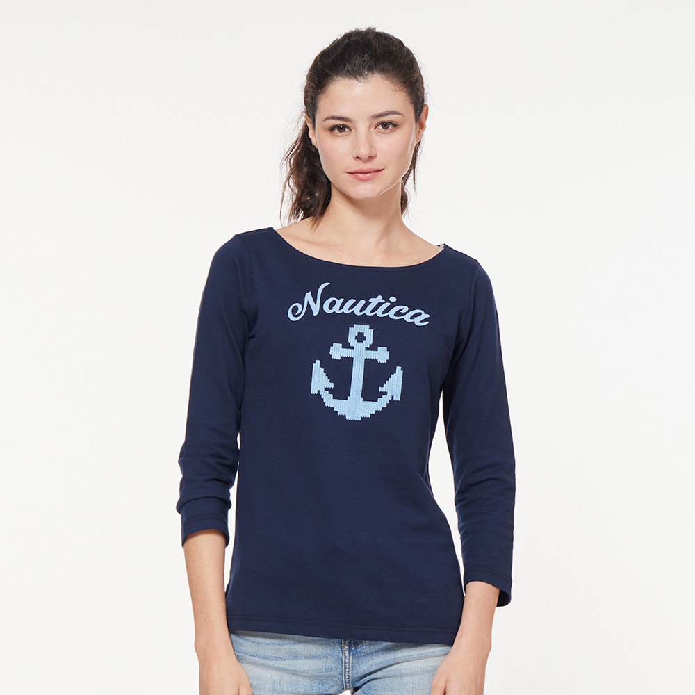 【NAUTICA】女裝圓領高腰剪裁長袖洋裝(粉色) 歷史價格詳細信息