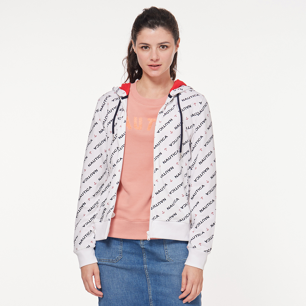 【NAUTICA】女裝 滿版帆船刺繡條紋短褲(藍色) 歷史價格詳細信息