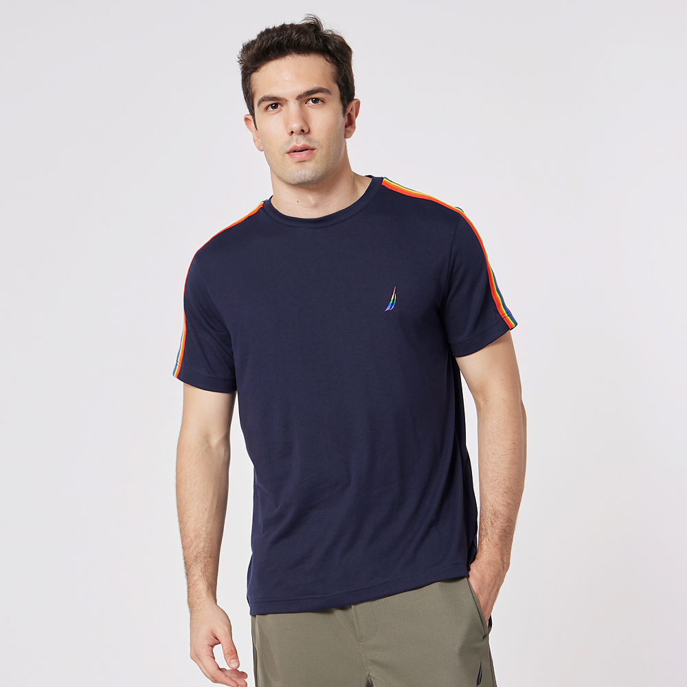 【NAUTICA】男裝 海洋風條紋長袖襯衫(藍) 歷史價格詳細信息
