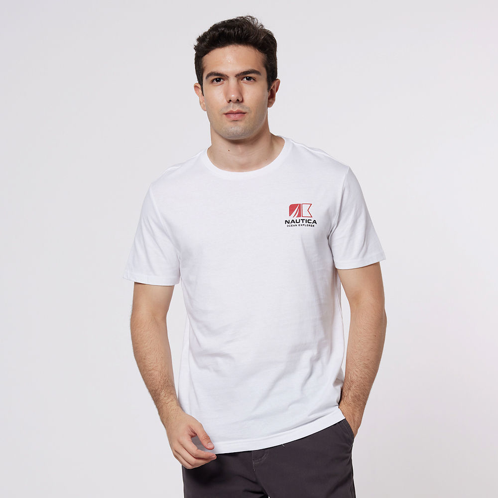 NAUTICA 風帆 男裝 純棉 短袖 素T 刺繡小LOGO上衣  黑色 / 深藍色 / 白色 歷史價格詳細信息